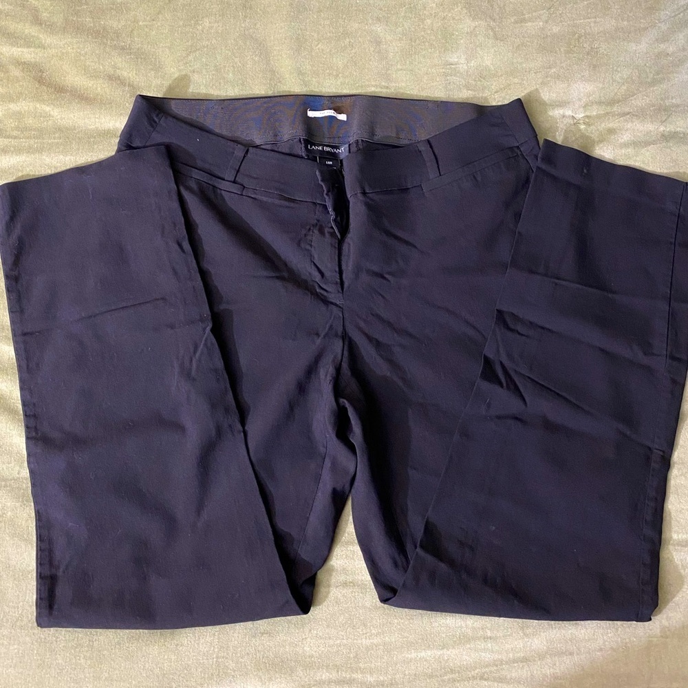 Lane Bryant dress pants zipper doubler clip closure 2”waistband Sz 18R  G-26
